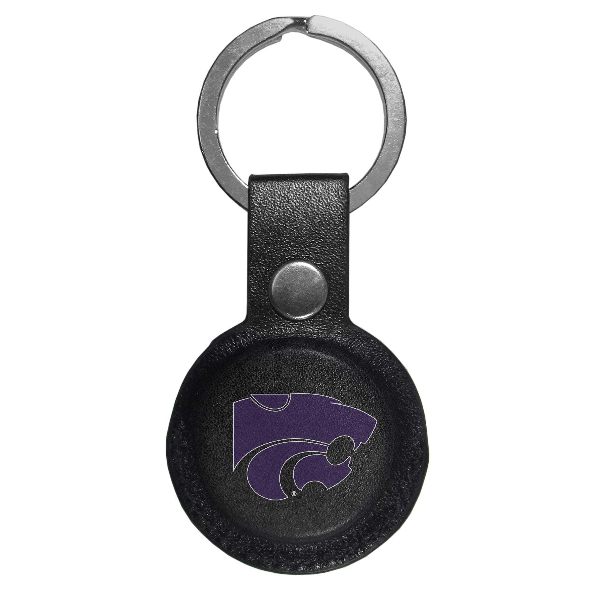 Kansas St. Wildcats AirTag Compatible Leather Key Chain