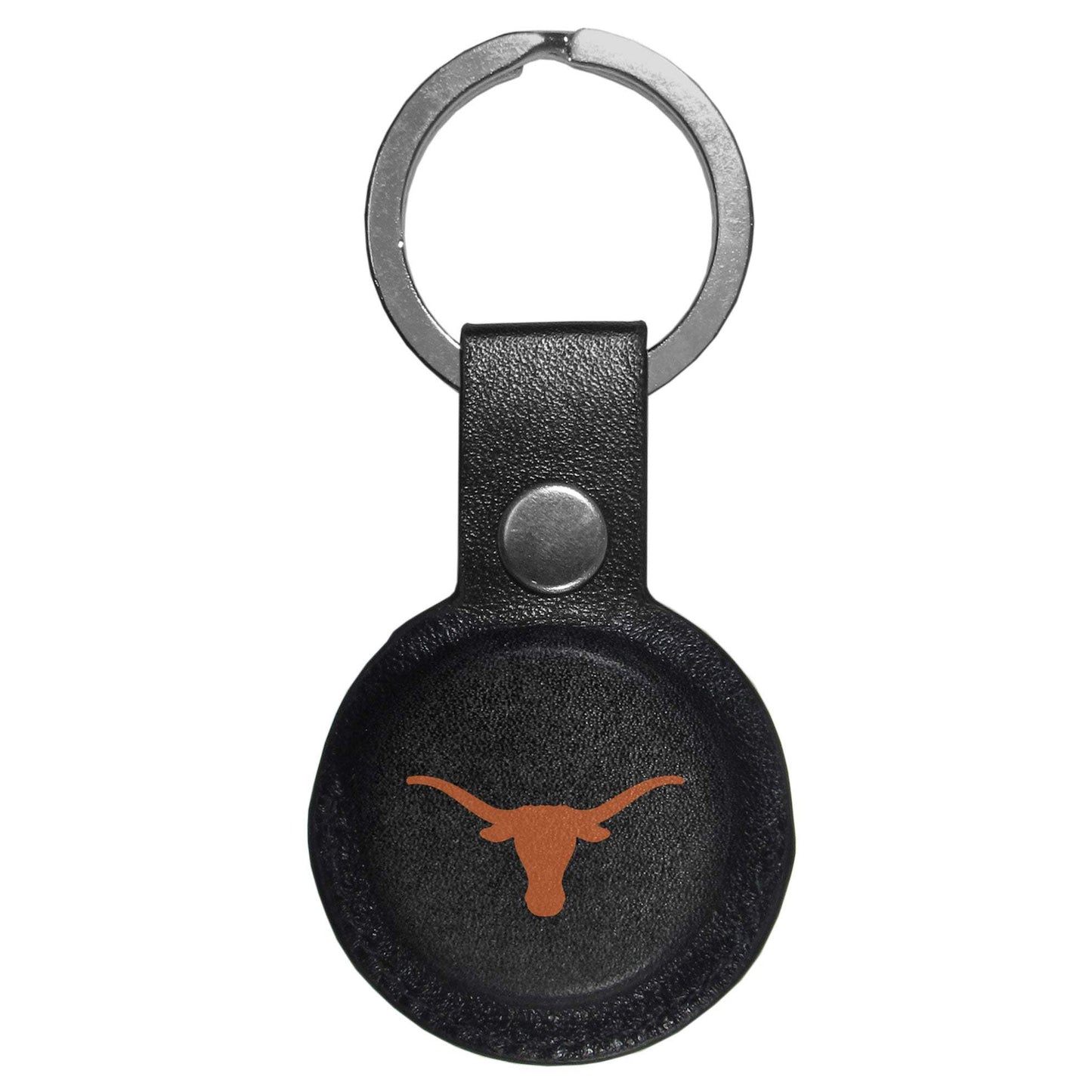 Texas Longhorns AirTag Compatible Leather Key Chain