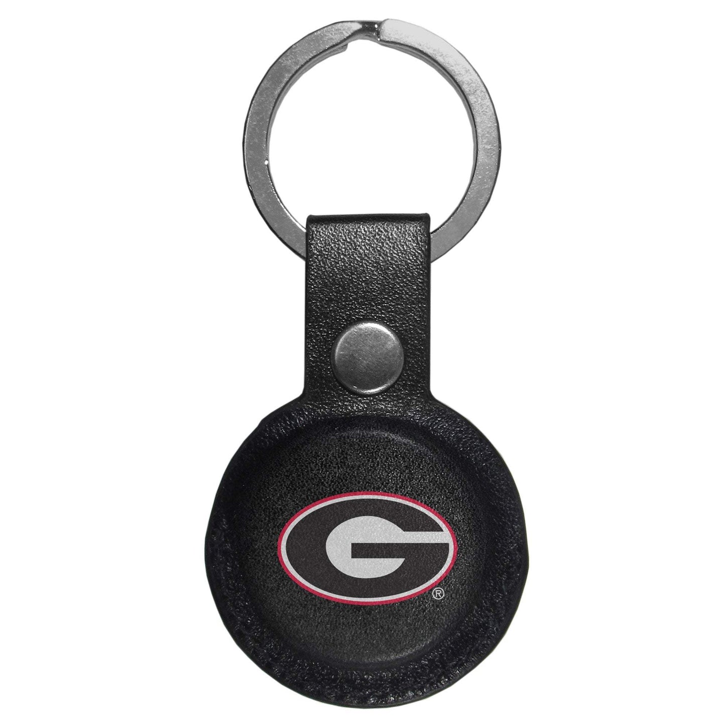 Georgia Bulldogs AirTag Compatible Leather Key Chain
