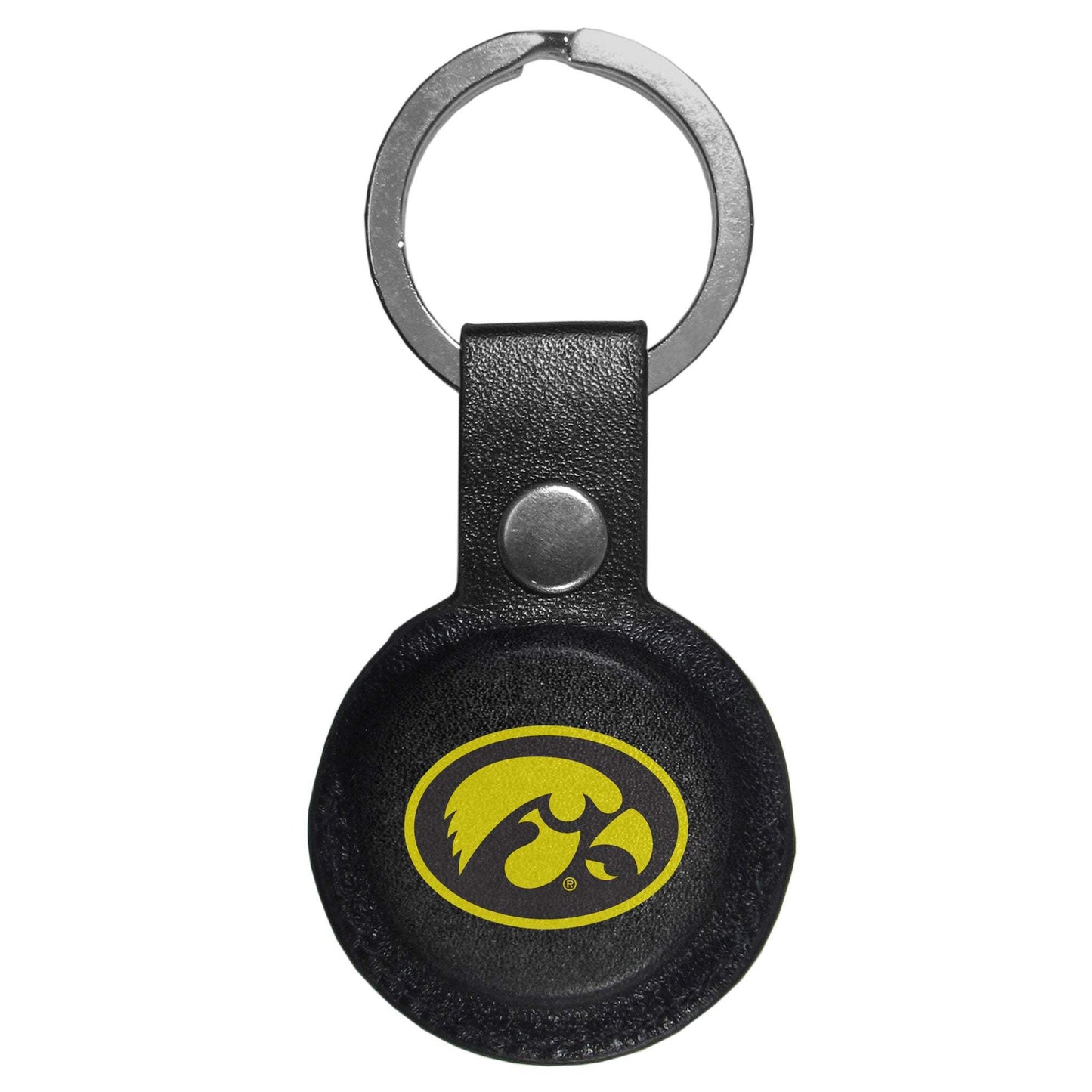 Iowa Hawkeyes AirTag Compatible Leather Key Chain