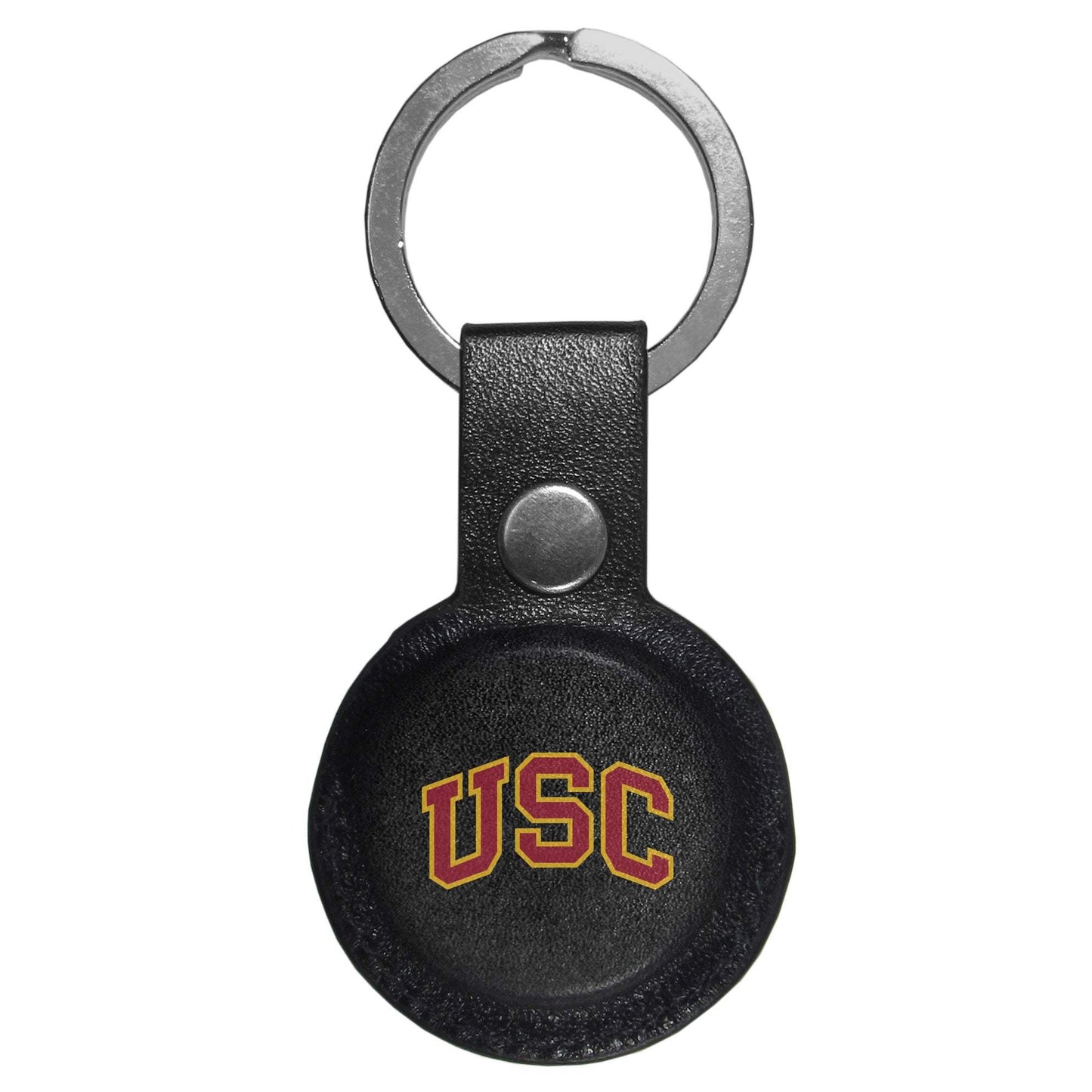 USC Trojans AirTag Compatible Leather Key Chain