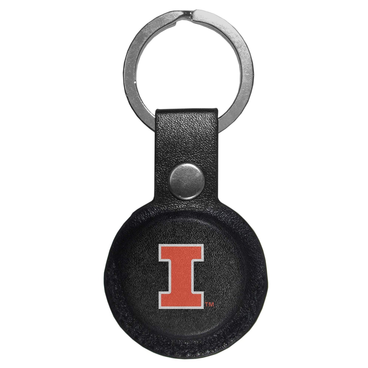 Illinois Fighting Illini AirTag Compatible Leather Key Chain