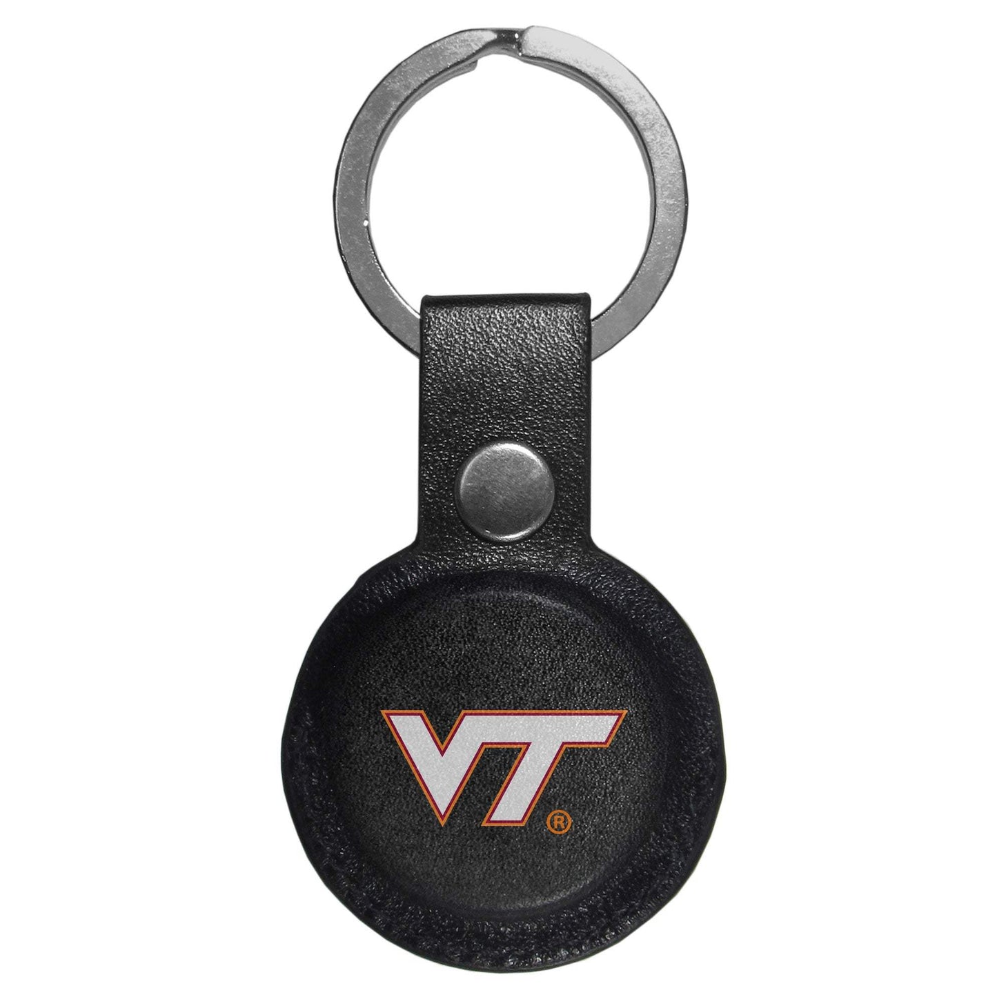 Virginia Tech Hokies AirTag Compatible Leather Key Chain