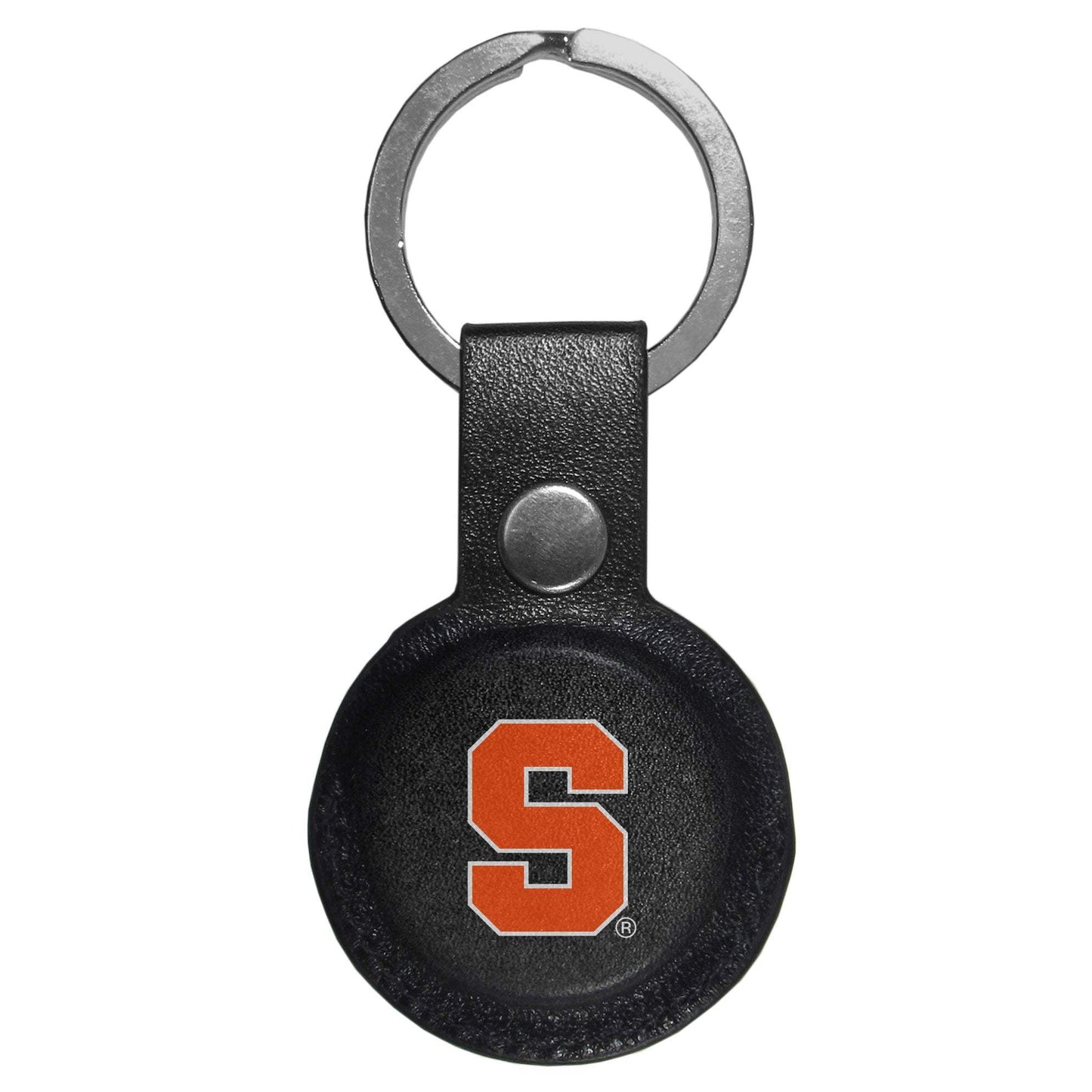 Syracuse Orange AirTag Compatible Leather Key Chain
