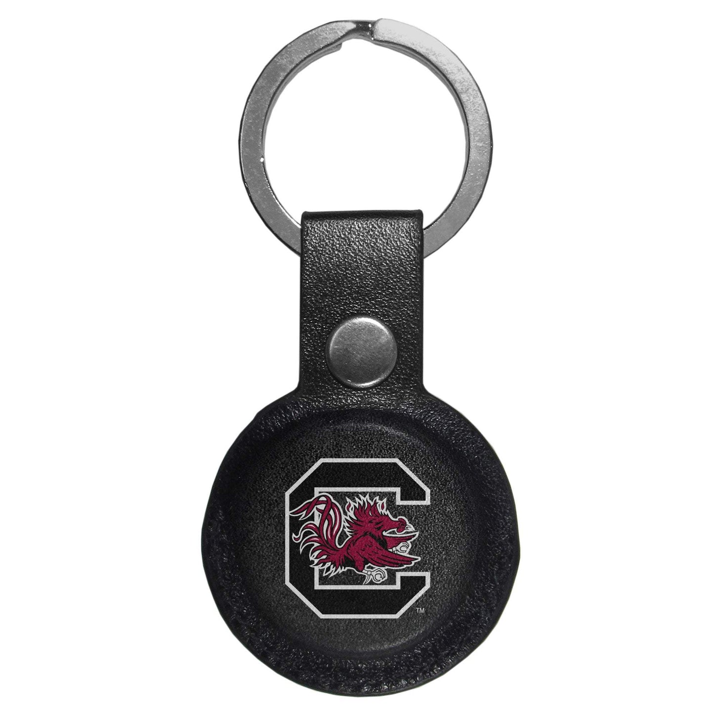 S. Carolina Gamecocks AirTag Compatible Leather Key Chain