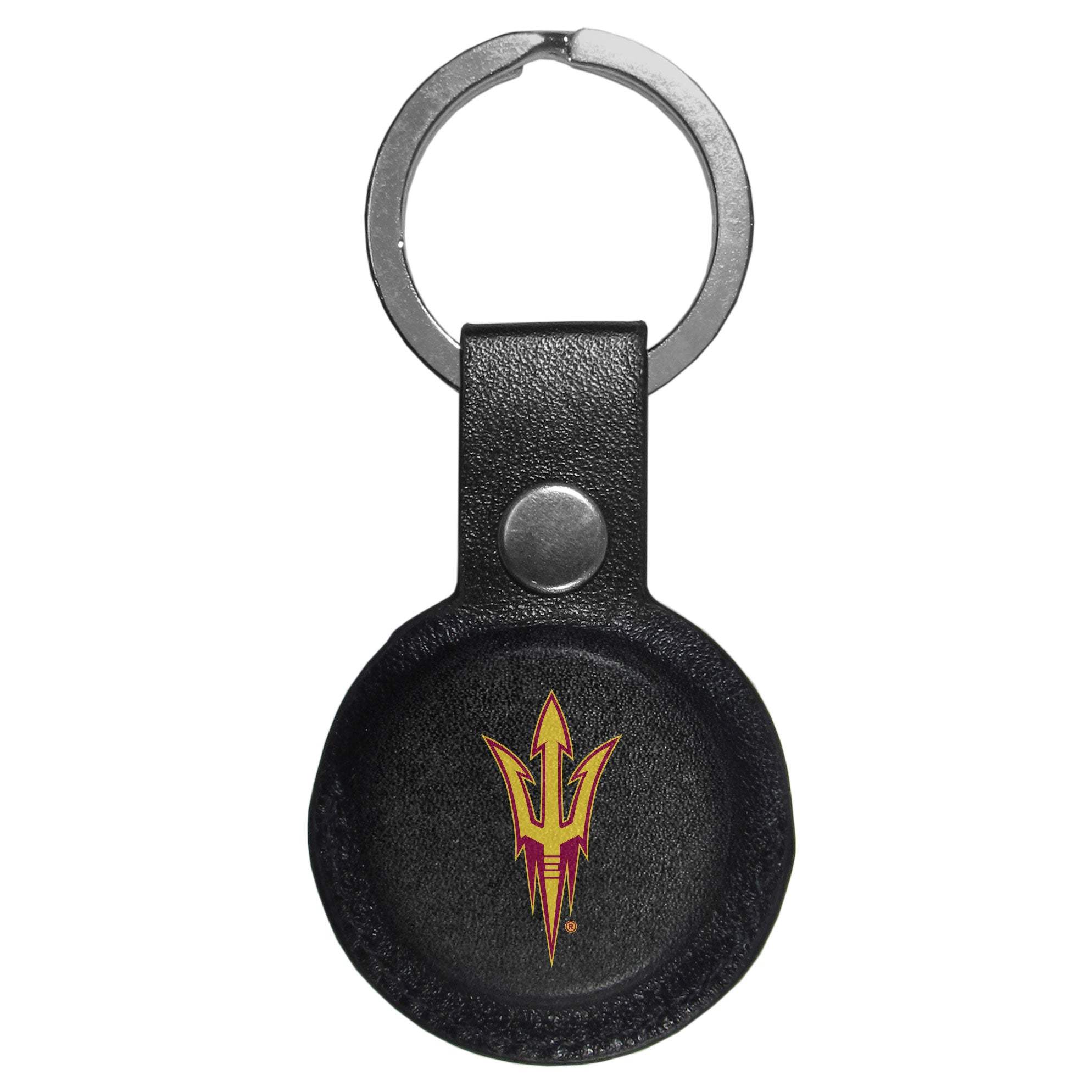 Arizona St. Sun Devils AirTag Compatible Leather Key Chain