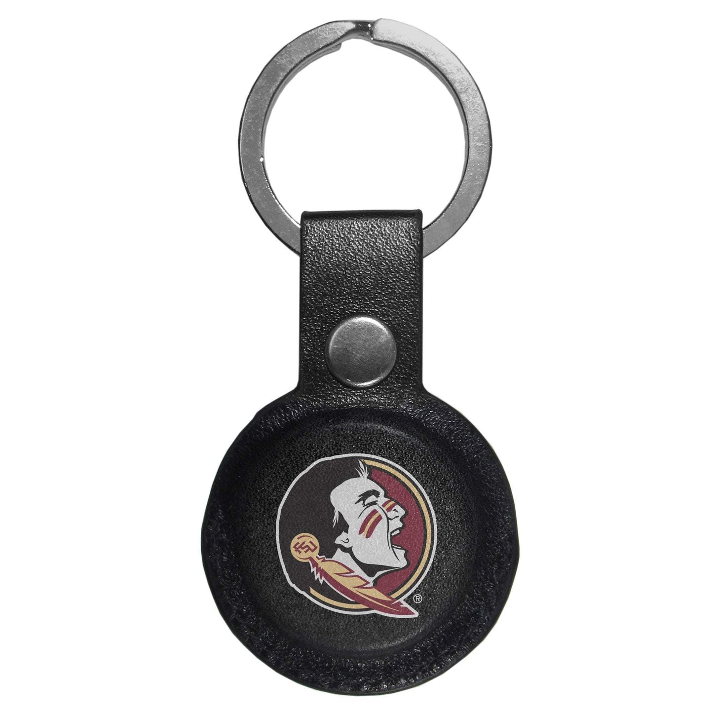 Florida St. Seminoles AirTag Compatible Leather Key Chain