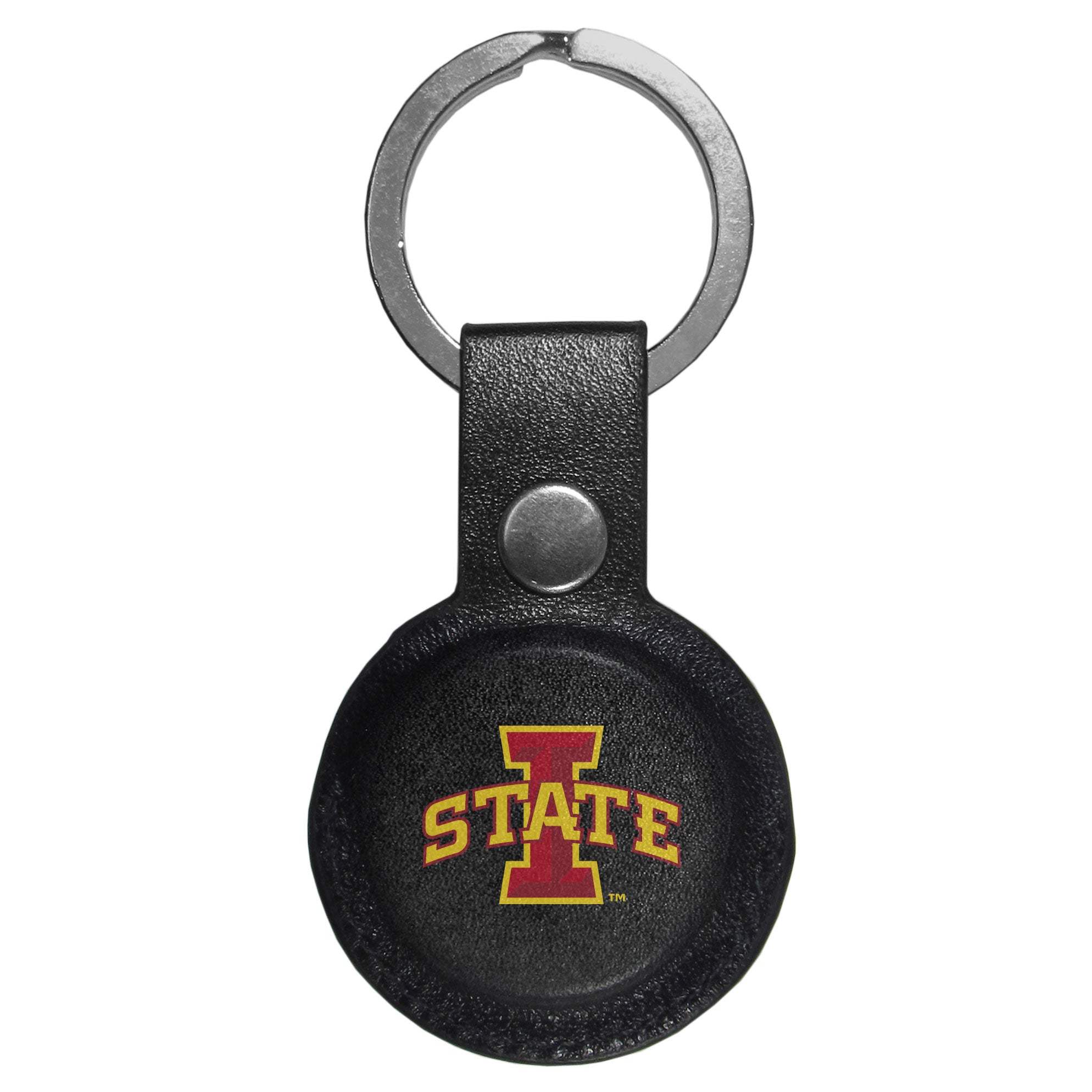 Iowa St. Cyclones AirTag Compatible Leather Key Chain