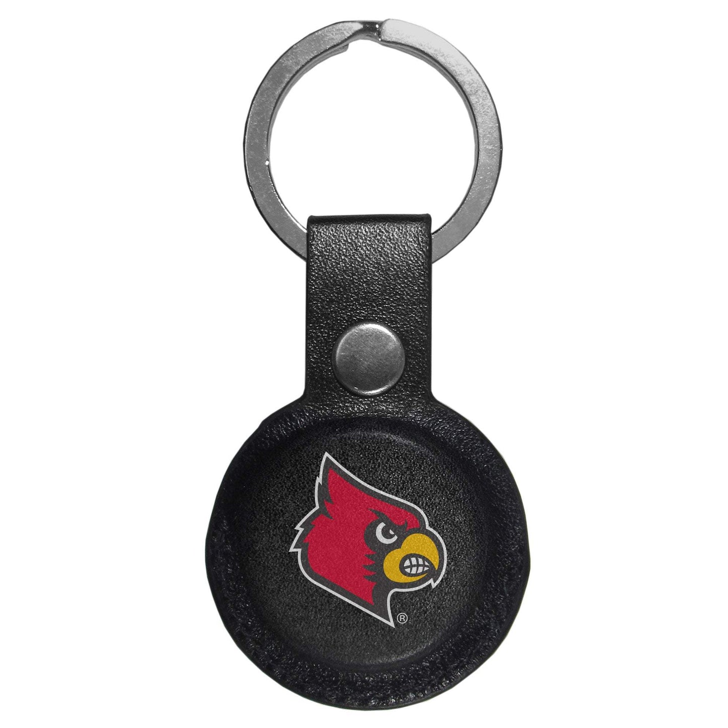 Louisville Cardinals AirTag Compatible Leather Key Chain