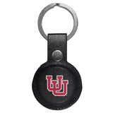 Utah Utes AirTag Compatible Leather Key Chain