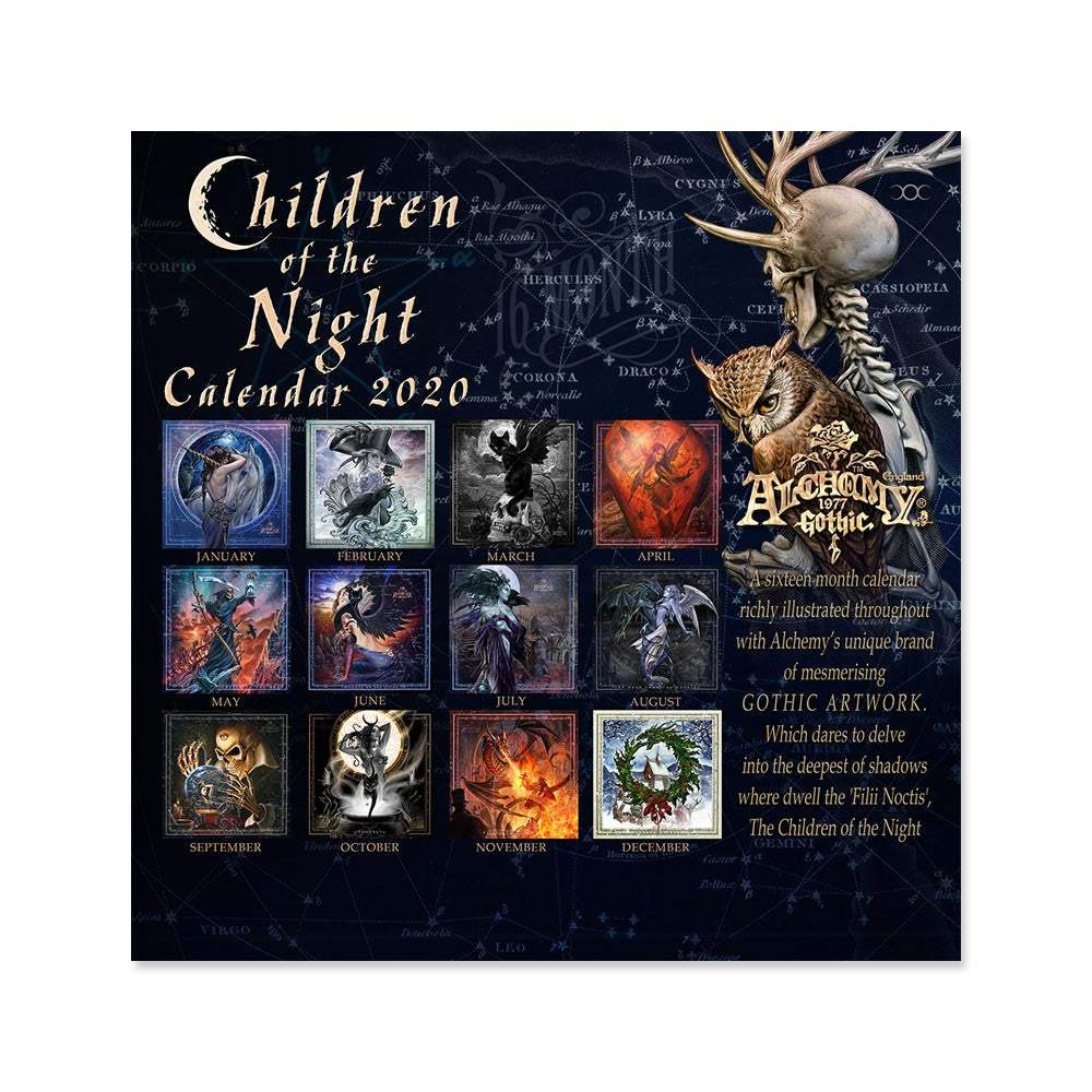 Alchemy 'Children of the Night' 2020 Calendar - Alchemy of England - Flyclothing LLC