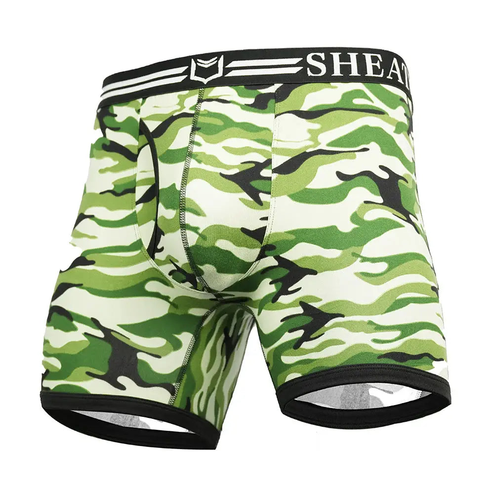 SHEATH 4.0 Polyester Camo Men's Pouch Boxer Brief 5" - SHEATH UNDERWEAR - Flyclothing LLC