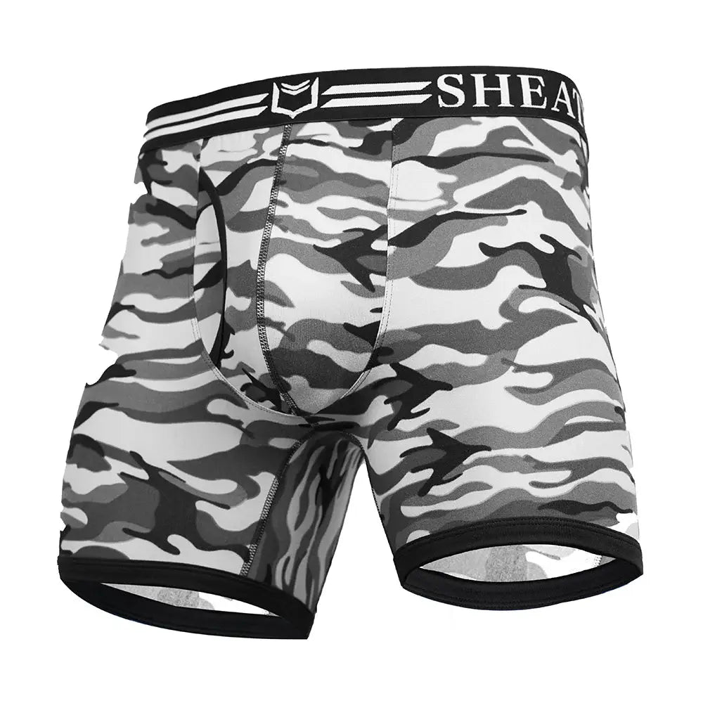 SHEATH 4.0 Polyester Camo Men's Pouch Boxer Brief 5" - SHEATH UNDERWEAR - Flyclothing LLC