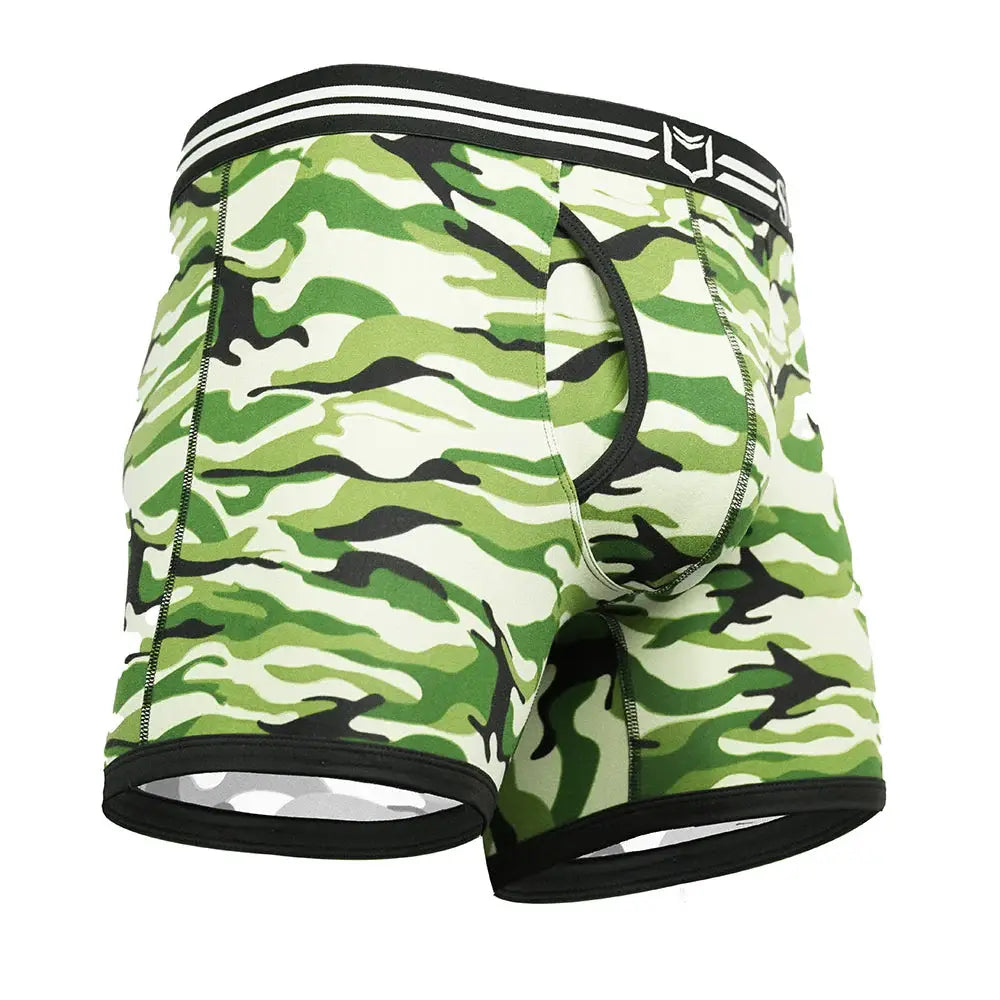 SHEATH 4.0 Polyester Camo Men's Pouch Boxer Brief 5" - SHEATH UNDERWEAR - Flyclothing LLC