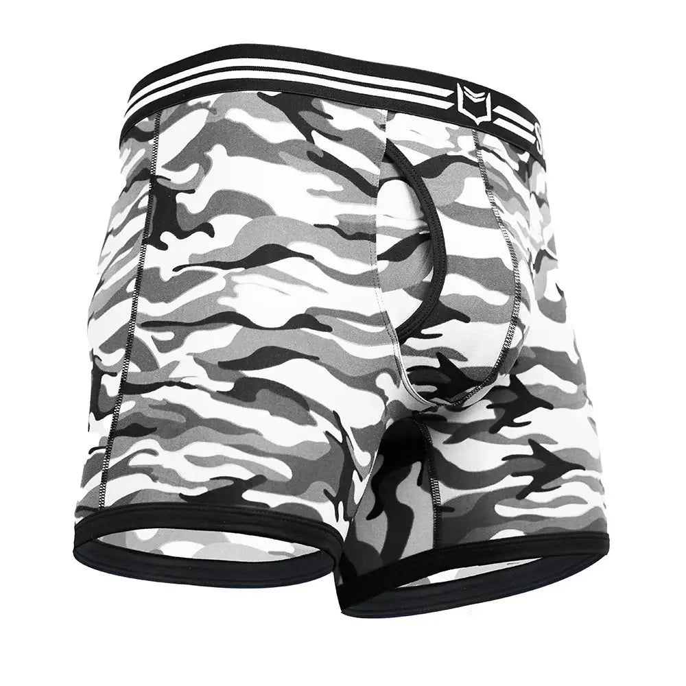SHEATH 4.0 Polyester Camo Men's Pouch Boxer Brief 5" - SHEATH UNDERWEAR - Flyclothing LLC