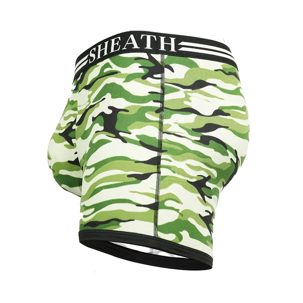 SHEATH 4.0 Polyester Camo Men's Pouch Boxer Brief 5" - SHEATH UNDERWEAR - Flyclothing LLC