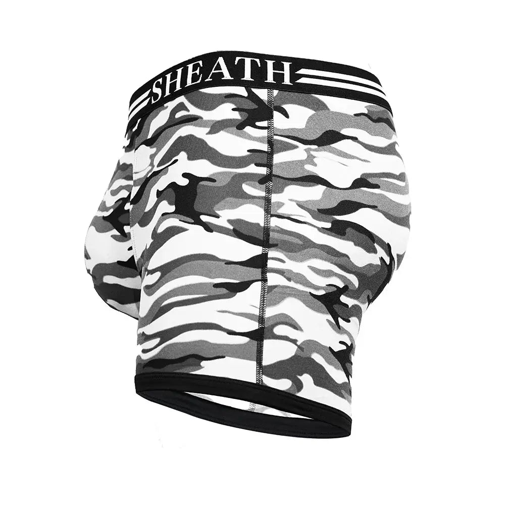 SHEATH 4.0 Polyester Camo Men's Pouch Boxer Brief 5" - SHEATH UNDERWEAR - Flyclothing LLC