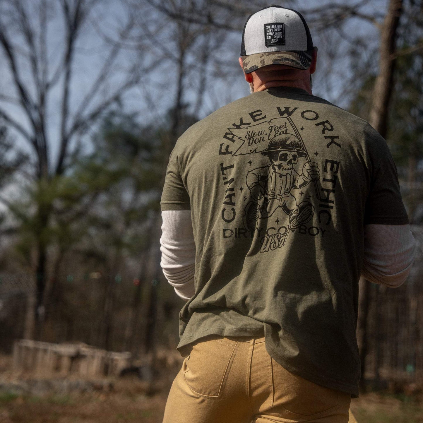 Can't Fake Work Ethic Men's T-Shirt - DIRTY COWBOY USA - Flyclothing LLC