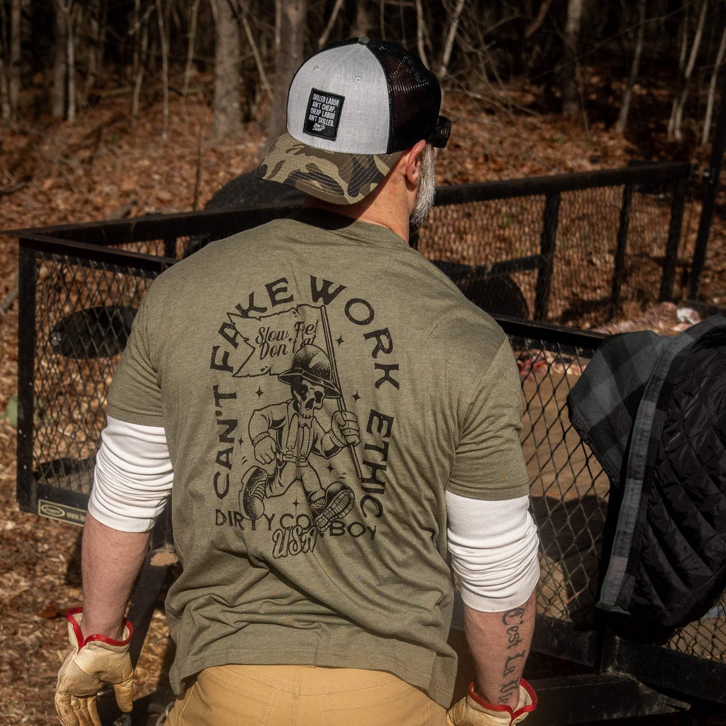 Can't Fake Work Ethic Men's T-Shirt - DIRTY COWBOY USA - Flyclothing LLC
