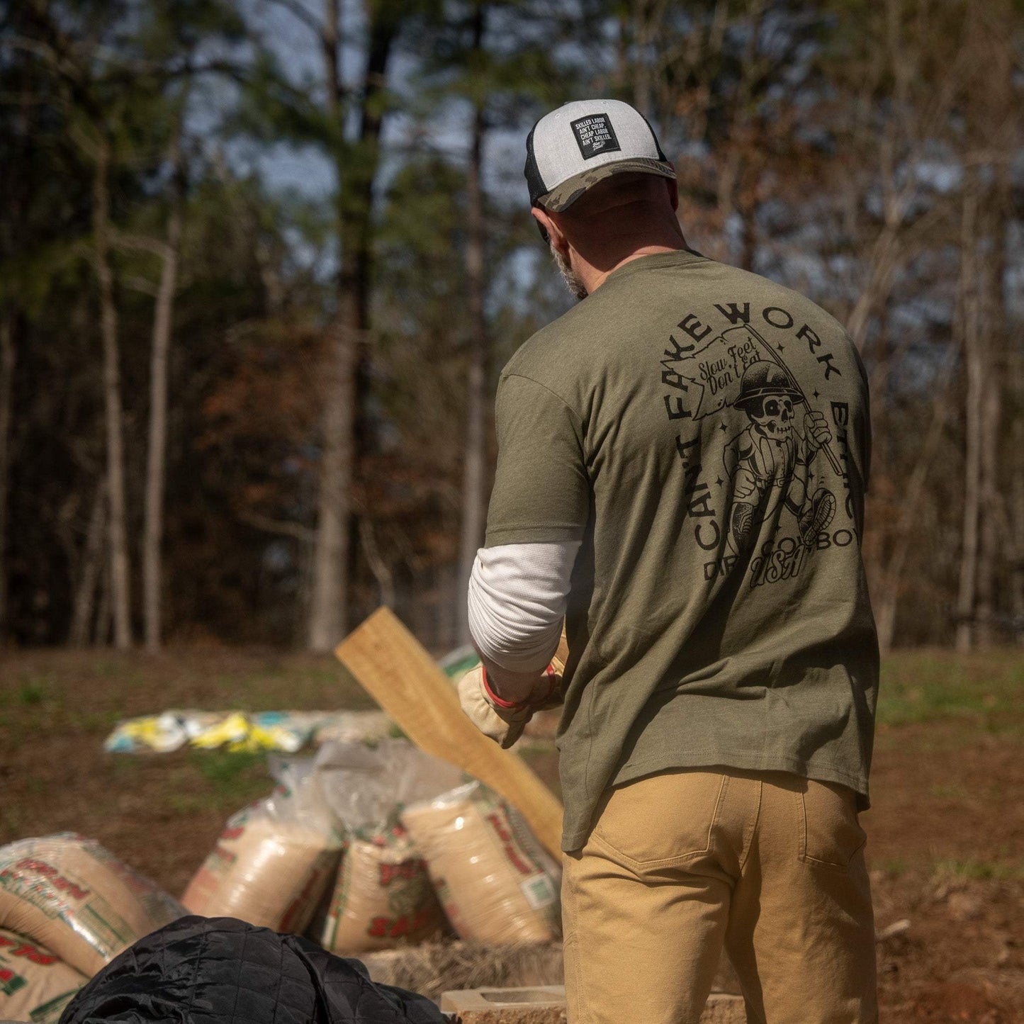 Can't Fake Work Ethic Men's T-Shirt - DIRTY COWBOY USA - Flyclothing LLC