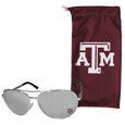 Texas A & M Aggies Aviator Sunglasses and Bag Set
