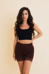 Stretch Smock Textured Lace Trimmed Lounge Shorts 🩳