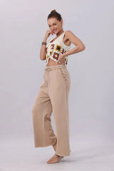 Acid Wash Wide-Leg Sweatpants – Relaxed Fit with Raw Hem - Boho Clothing and Accessories - Flyclothing LLC
