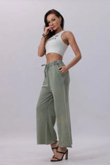 Acid Wash Wide-Leg Sweatpants – Relaxed Fit with Raw Hem - Boho Clothing and Accessories - Flyclothing LLC