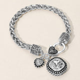 Square Heart Stone Charm Bracelet - Madeline Love - Flyclothing LLC