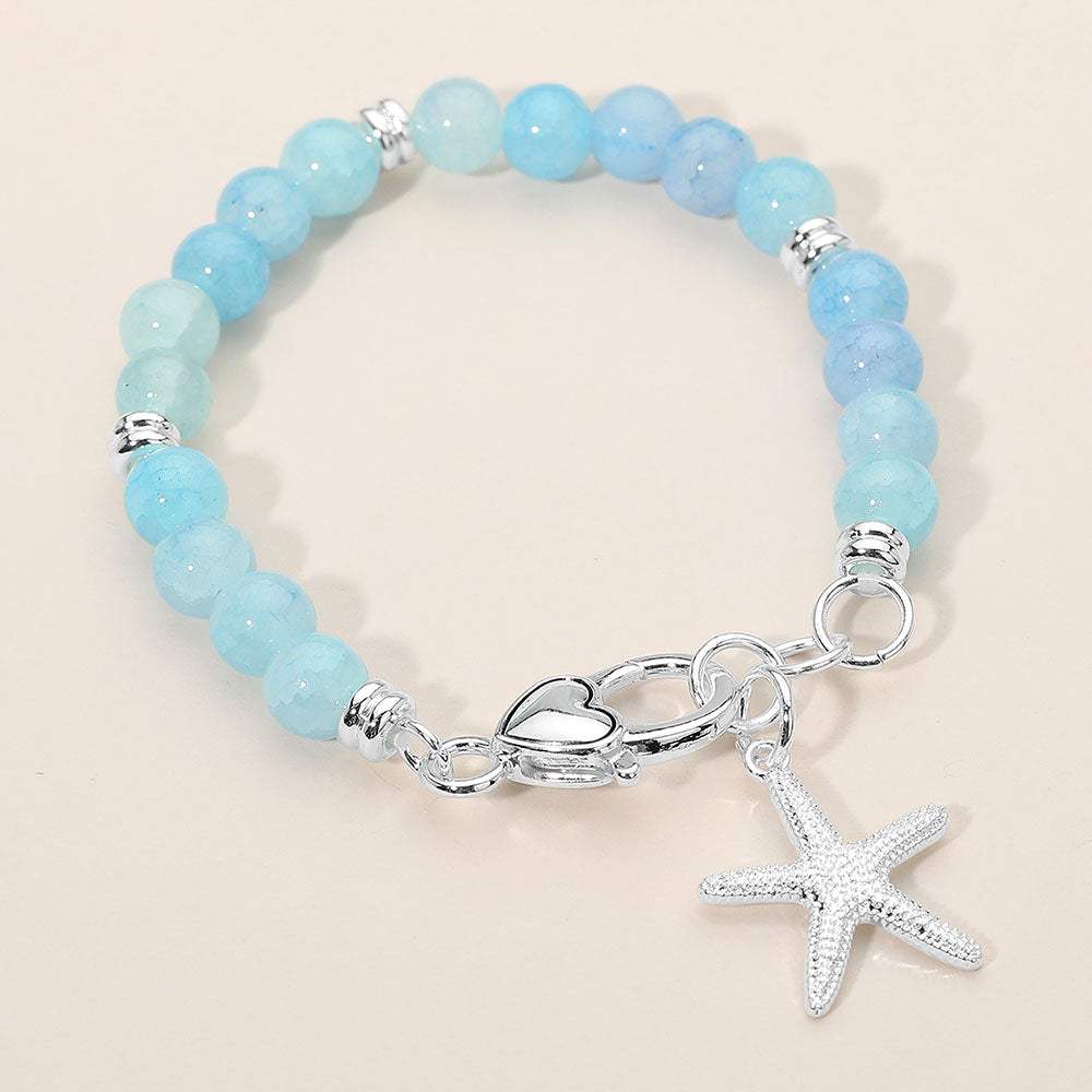 Starfish Charm Beaded Stretch Bracelet - Madeline Love - Flyclothing LLC