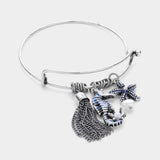Metal Chain Tassel & Seahorse Starfish Pearl Charm Hook Bracelet - Madeline Love - Flyclothing LLC