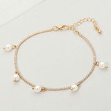 Pearl Charm Station Bracelet - Madeline Love - Flyclothing LLC