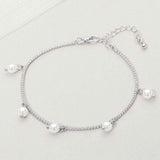 Pearl Charm Station Bracelet - Madeline Love - Flyclothing LLC