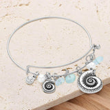Shell Natural Stone Charm Hook Bracelet - Madeline Love - Flyclothing LLC