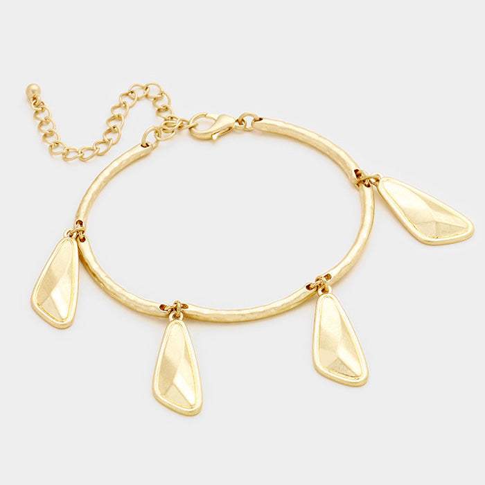 Geometric Metal Charms Station Bracelet - Madeline Love - Flyclothing LLC