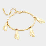Geometric Metal Charms Station Bracelet - Madeline Love - Flyclothing LLC