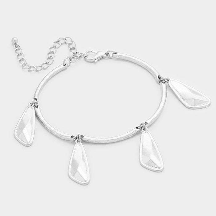 Geometric Metal Charms Station Bracelet - Madeline Love - Flyclothing LLC