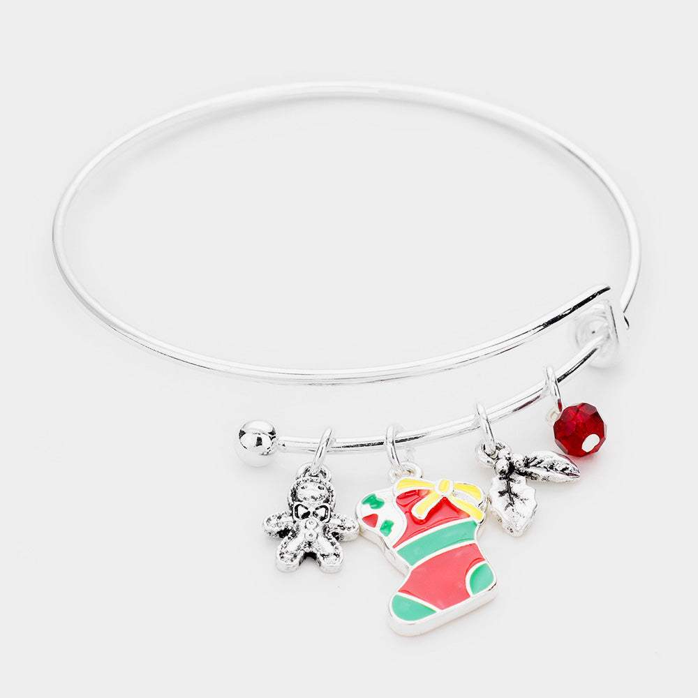 Christmas Theme Charm Adjustable Bracelet - Madeline Love - Flyclothing LLC