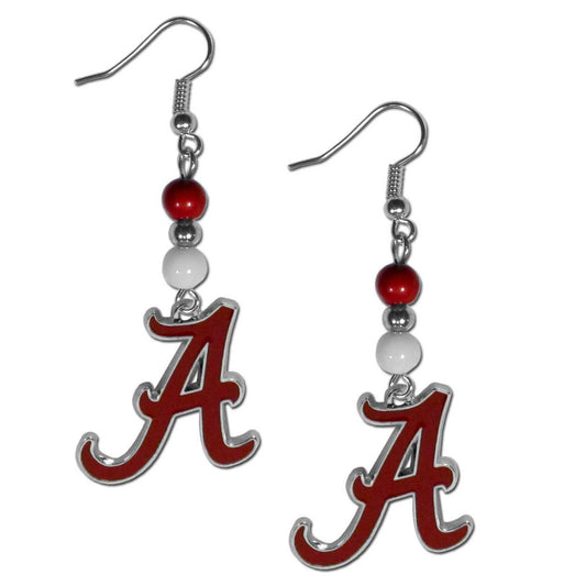 Alabama Crimson Tide Fan Bead Dangle Earrings - Alabama Crimson Tide - Flyclothing LLC