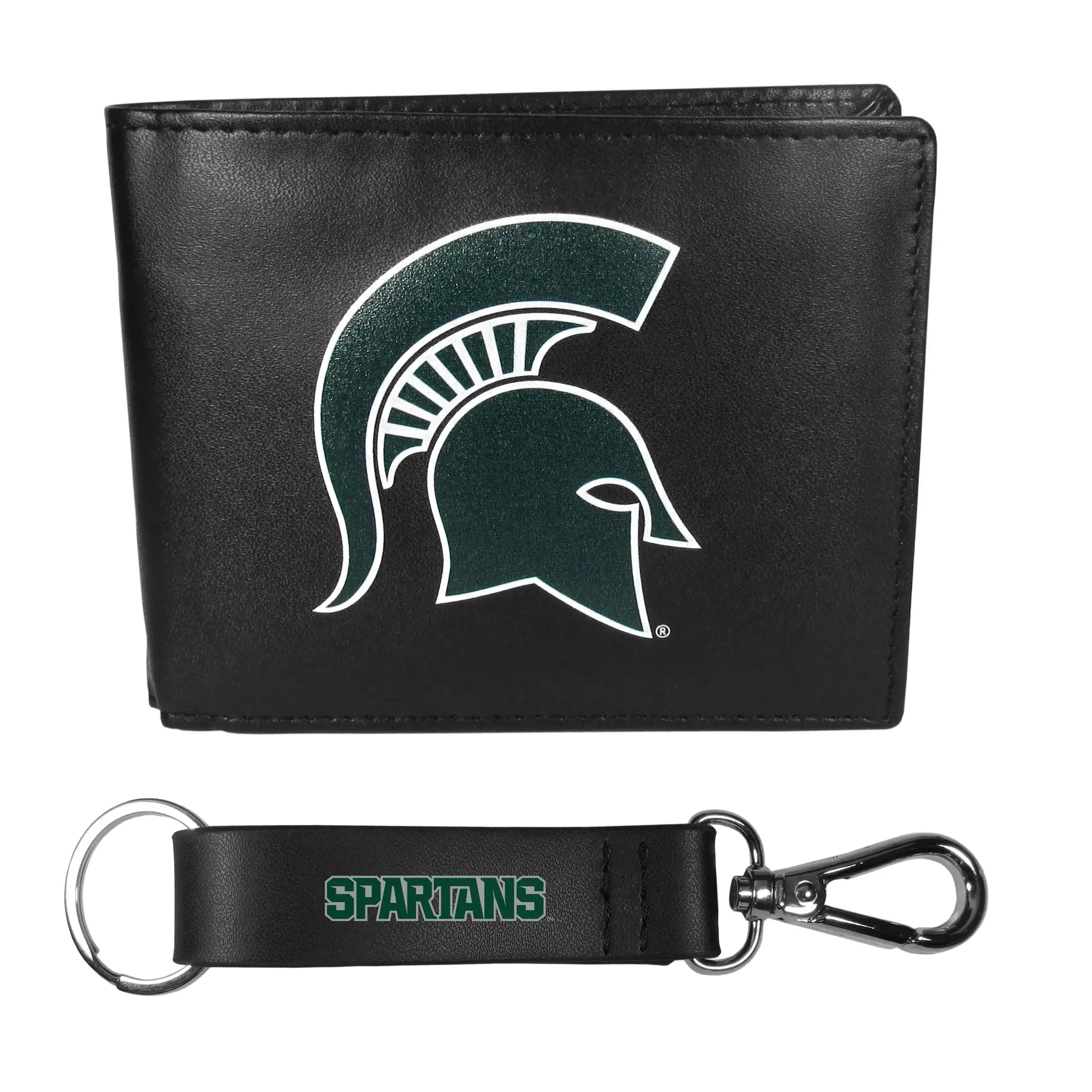Michigan St. Spartans Bi-fold Wallet & Strap Key Chain - Michigan St. Spartans - Flyclothing LLC