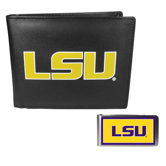 LSU Tigers Bi-fold Wallet & Color Money Clip - LSU Tigers - Flyclothing LLC