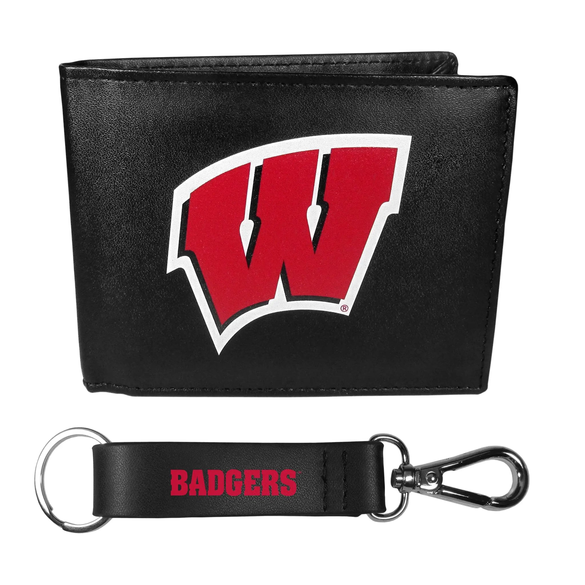 Wisconsin Badgers Bi-fold Wallet & Strap Key Chain - Wisconsin Badgers - Flyclothing LLC