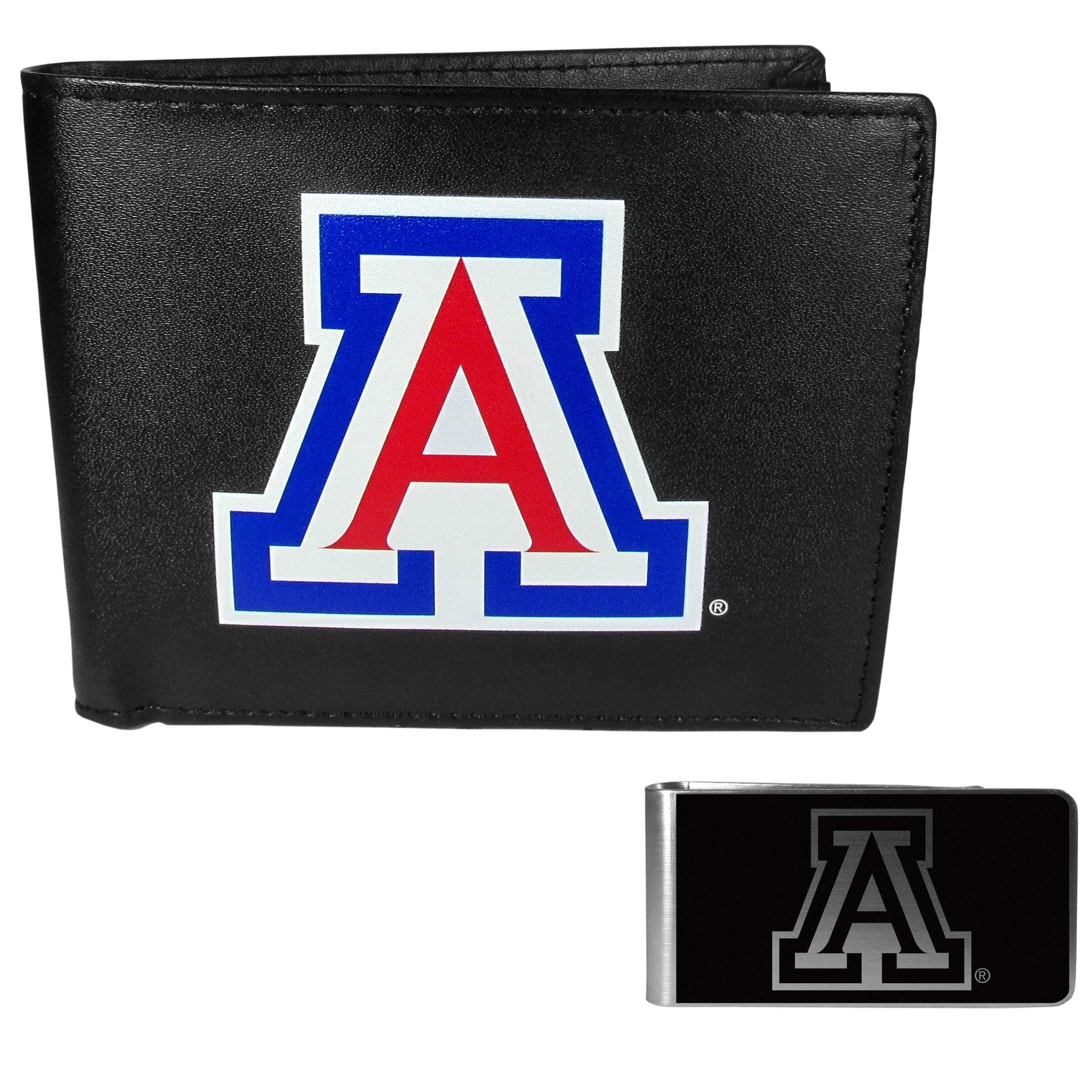 Arizona Wildcats Bi-fold Wallet & Black Money Clip - Arizona Wildcats - Flyclothing LLC