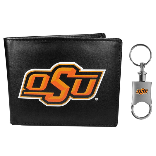 Oklahoma St. Cowboys Bi-fold Wallet & Valet Key Chain - Oklahoma St. Cowboys - Flyclothing LLC