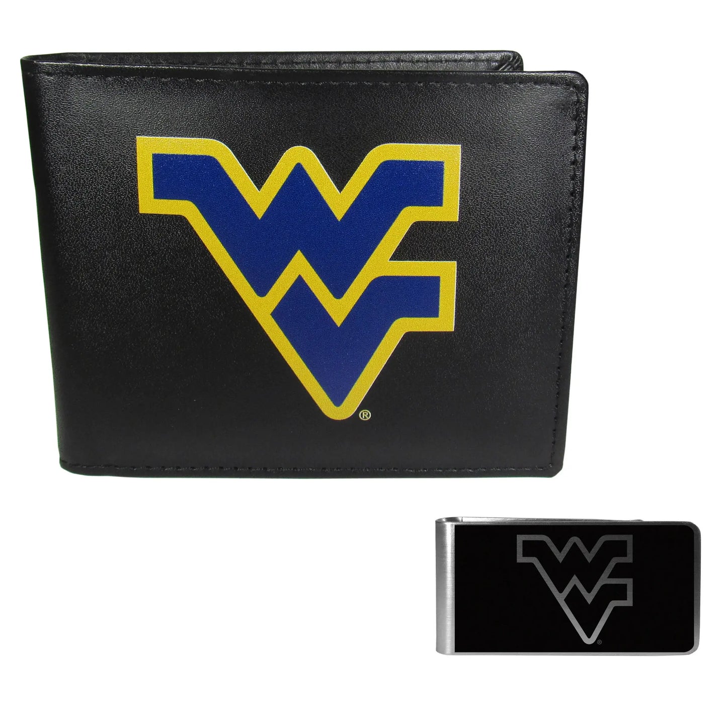 W. Virginia Mountaineers Bi-fold Wallet & Black Money Clip - W. Virginia Mountaineers - Flyclothing LLC