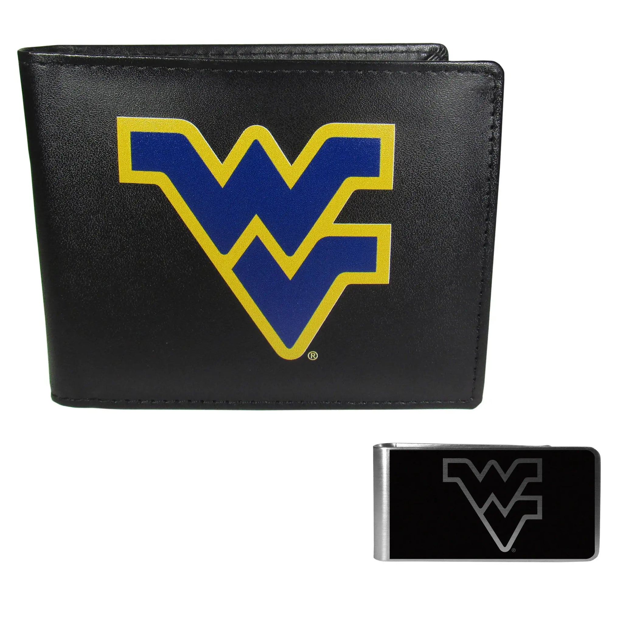 W. Virginia Mountaineers Bi-fold Wallet & Black Money Clip - W. Virginia Mountaineers - Flyclothing LLC