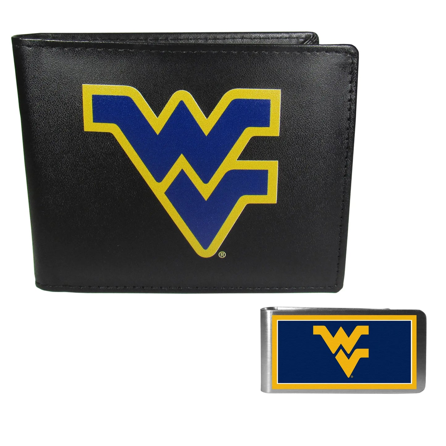 W. Virginia Mountaineers Bi-fold Wallet & Color Money Clip - W. Virginia Mountaineers - Flyclothing LLC