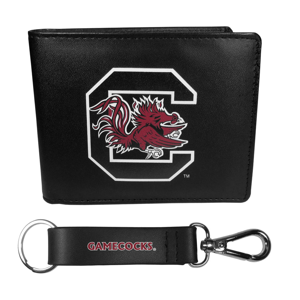 S. Carolina Gamecocks Bi-fold Wallet & Strap Key Chain