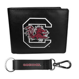 S. Carolina Gamecocks Bi-fold Wallet & Strap Key Chain