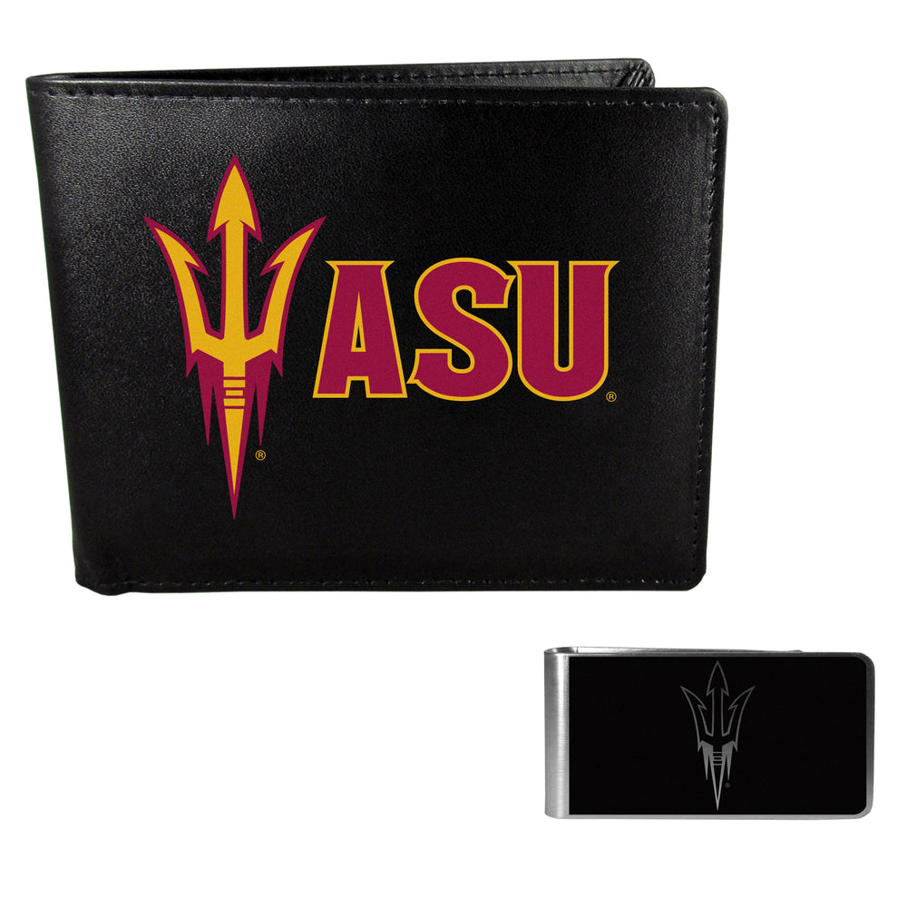 Arizona St. Sun Devils Bi-fold Wallet & Black Money Clip